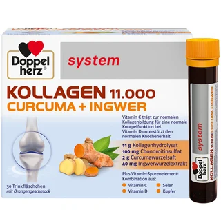 Doppelherz® system Doppelherz Kollagen 11.000 Curcuma+Ingw.system TRA 30x25 ml Trinkampullen