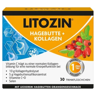 LITOZIN Hagebutte+Kollagen Trinkfläschchen 30x25 ml Ampullen