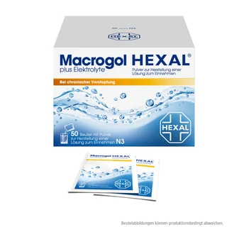 HEXAL Macrogol  plus Elektrolyte Plv.z.H.e.L.z.E. 50 St Beutel