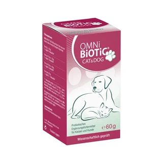 AllergoSan OMNi-BiOTiC Cat & Dog, Probiotika für Hunde und Katzen, 60g