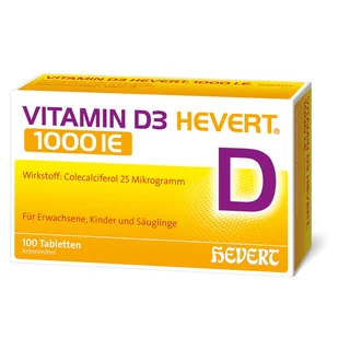 Hevert-Arzneimittel GmbH & Co. KG Vitamin D3 Hevert Tabletten, 100 Stück
