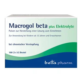 Macrogol beta betapharm Macrogol beta plus Elektrolyte Pulver Beutel, 100 Stück