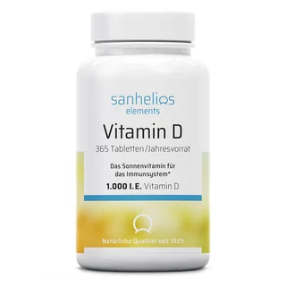 Hansa Naturheilmittel GmbH Sanhelios elements Vitamin D3 1.000 IE Kapseln, 365 Stück